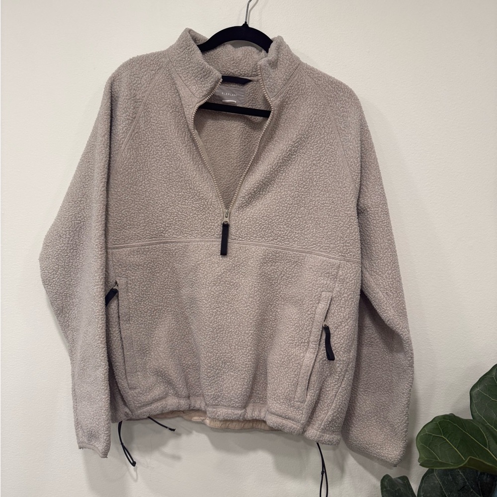 Everlane Sherpa Jacket in Light Taupe